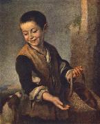 MURILLO, Bartolome Esteban Boy with a Dog sgh France oil painting reproduction